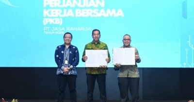 Jasa Raharja dan Serikat Pekerja Teken PKB 2026, Perkuat Transformasi dan Budaya Keselamatan Transportasi Nasional